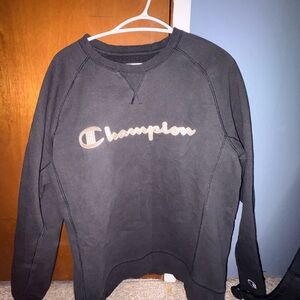 Champion Men's Dark Gray Crewneck Sweater